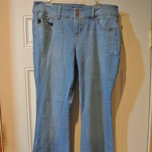 WOMENS 18TALL TORRID BOOT CUT TROUSER HEM JEANS